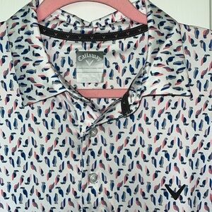 NWOT Mens Callaway Golf Shirt Optional-Dry Size M